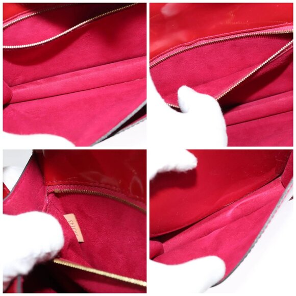 LOUIS VUITTON Vernis Monceau BB Hand Bag 2way Rose Andian M91579 LV Auth 127225 - Picture 15 of 16